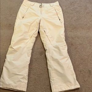 Cream colored Columbia ski pants